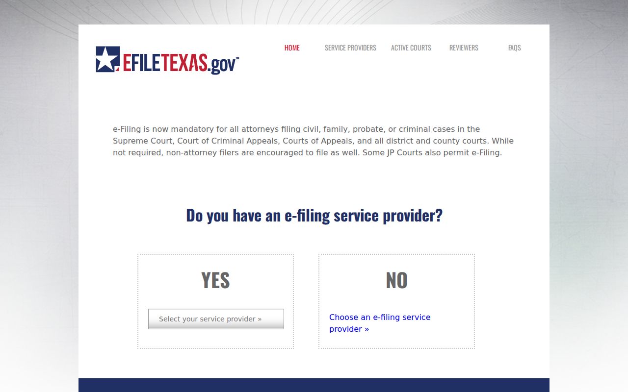 Lamar County docket search through eFileTexas