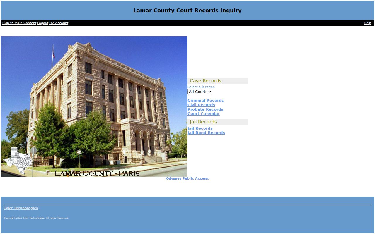 Lamar County court docket Tyler Public Access entry